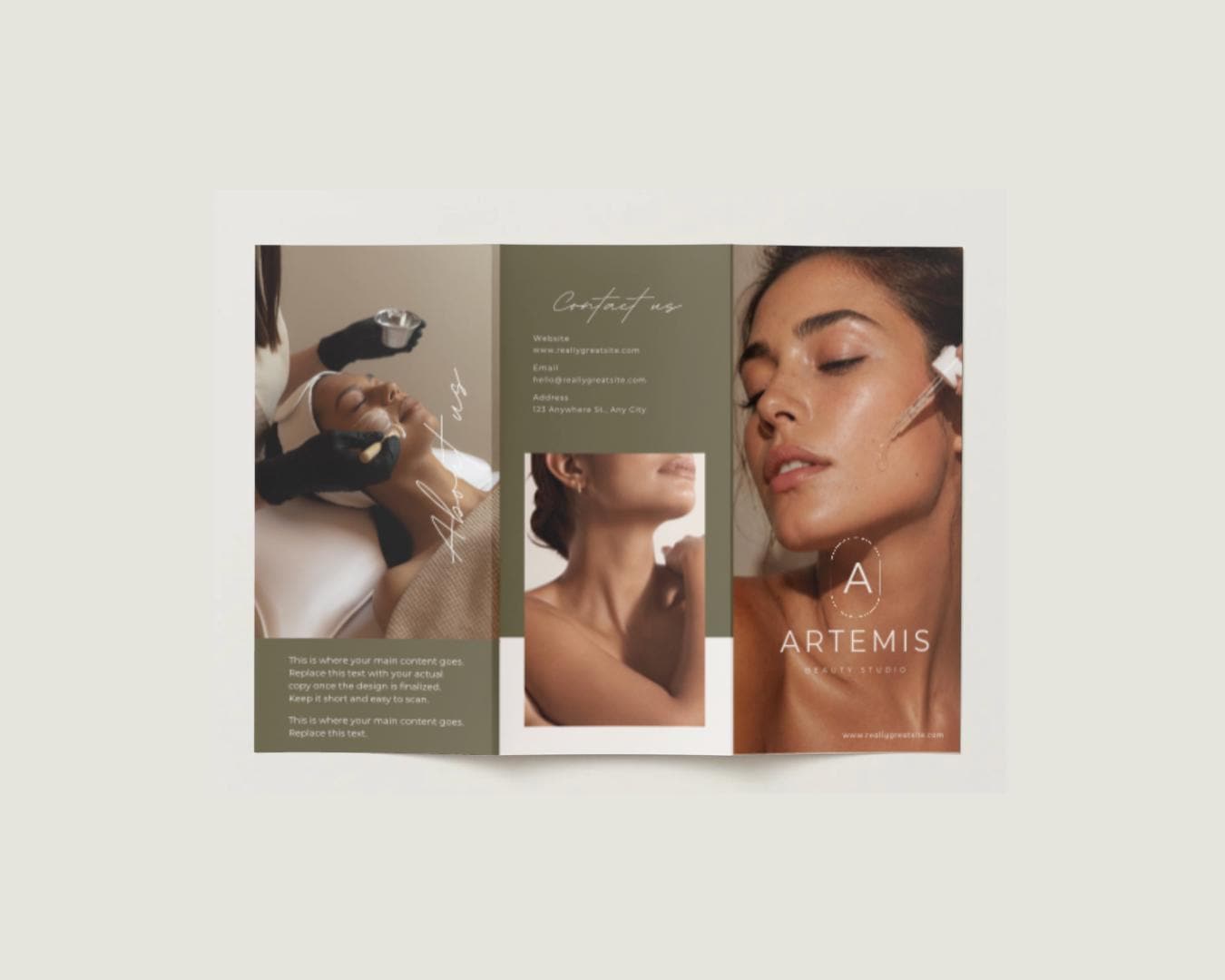 Esthetician Trifold Brochure Template - preview 5