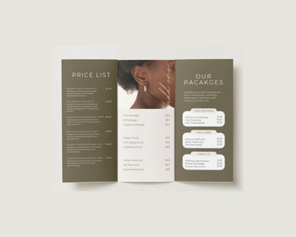 Esthetician Trifold Brochure Template - preview 4