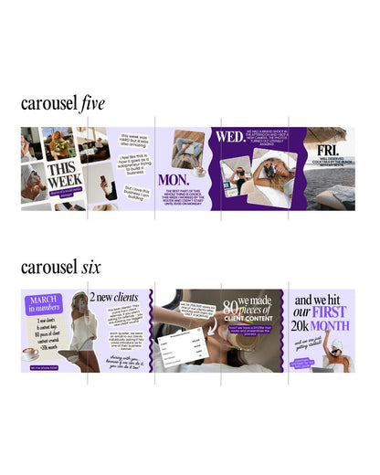 Seamless Purple Carousel Templates – Canva Social Media - preview 5