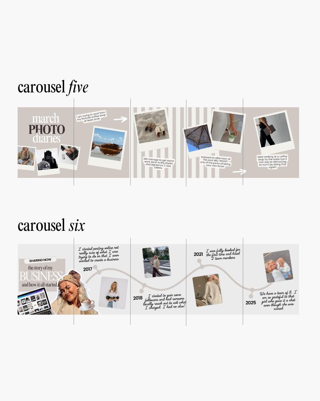 Seamless Instagram Carousel Post Templates - Social Media - preview 5