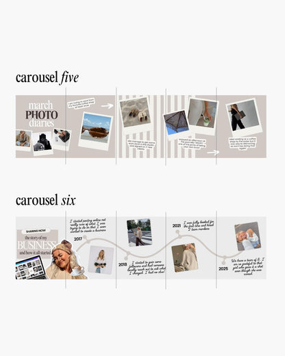 Seamless Instagram Carousel Post Templates - Social Media - preview 5