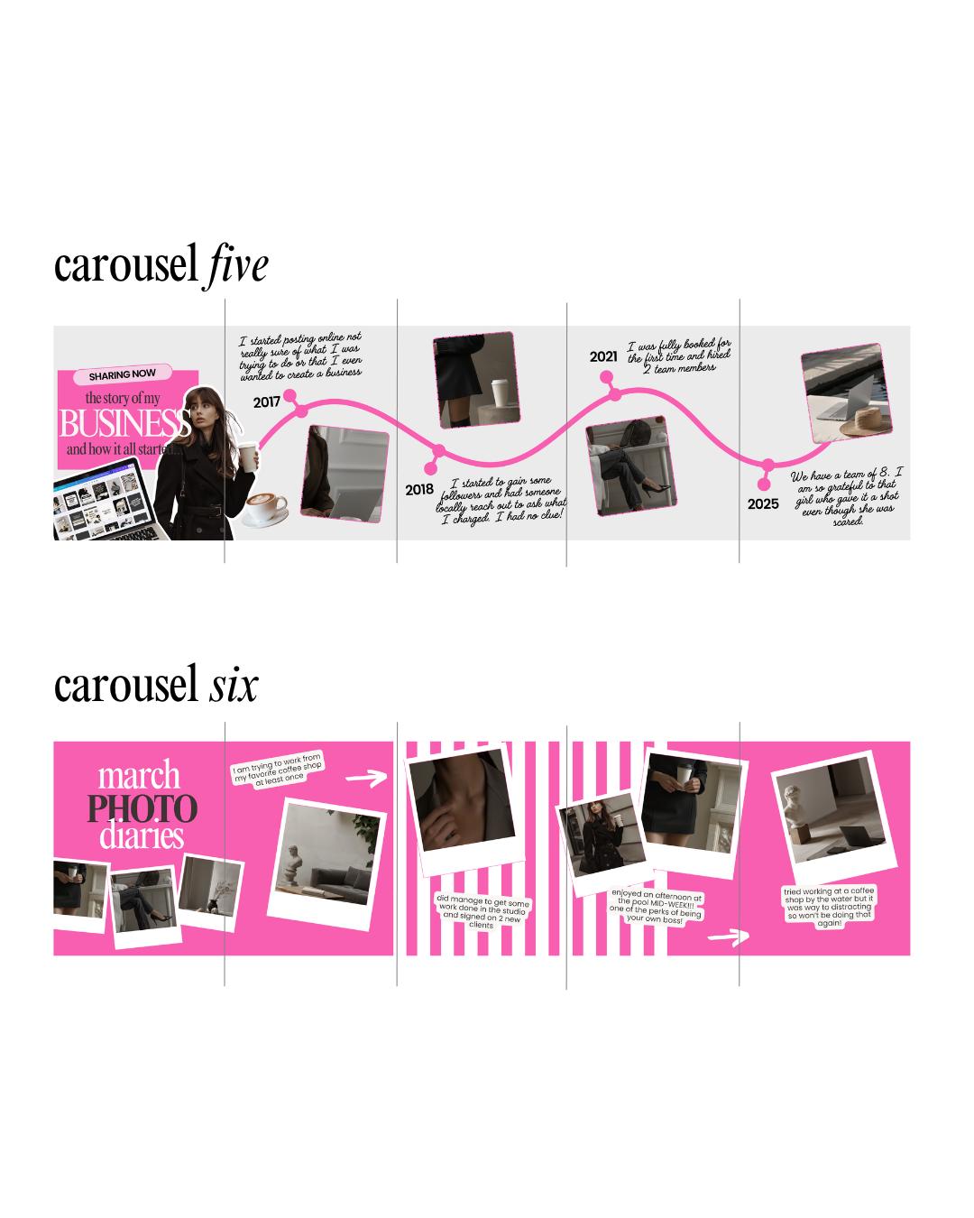 Pink Social Media Carousel Templates - preview 5