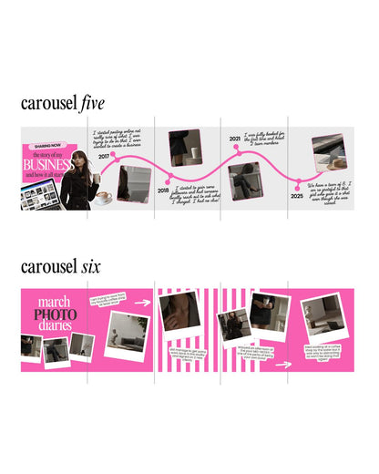 Pink Social Media Carousel Templates - preview 5