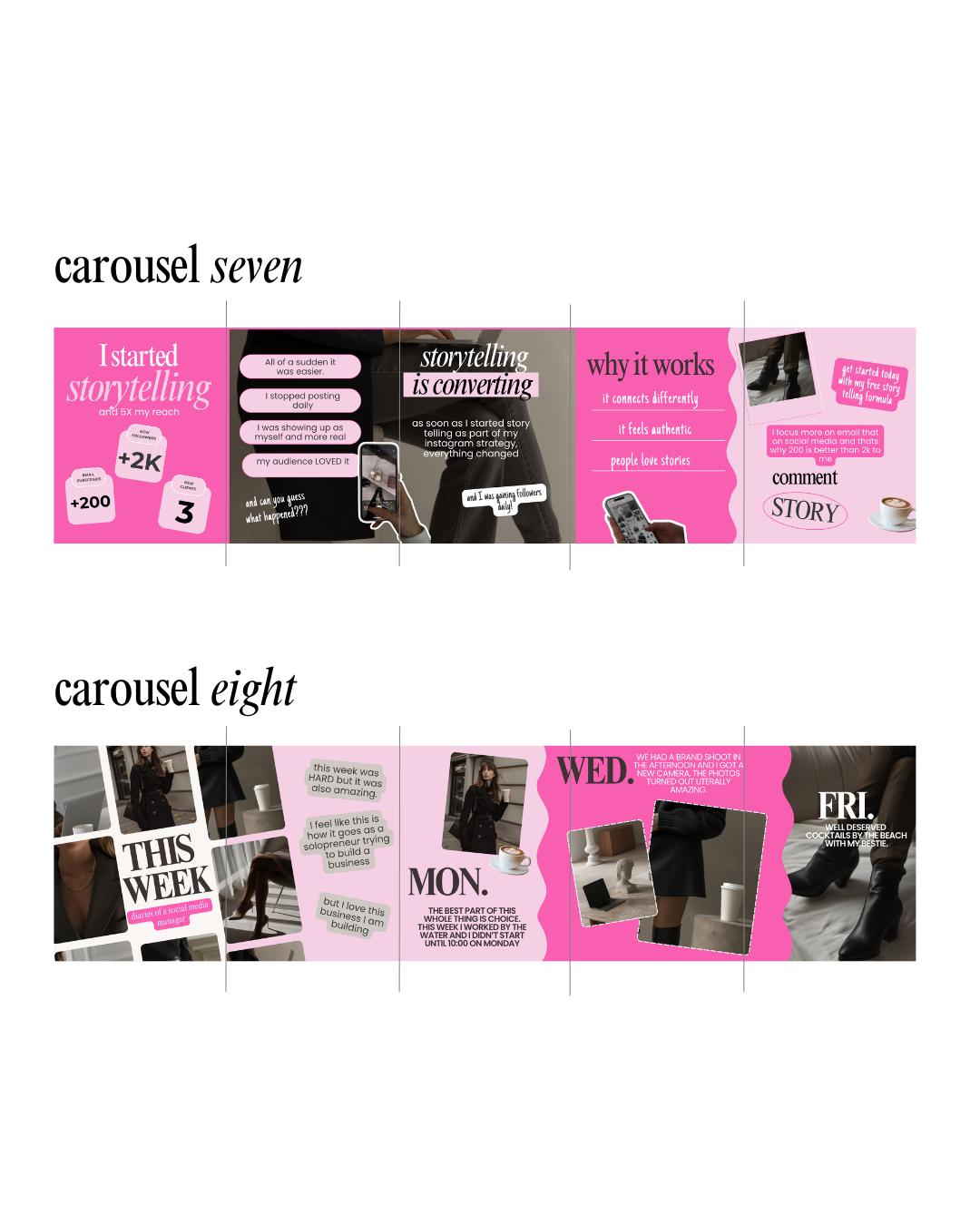 Pink Social Media Carousel Templates - preview 6