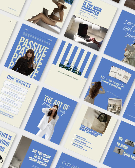 Luxury Blue Instagram Templates Canva