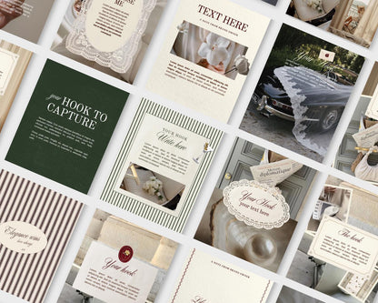 Burgendy Canva Instagram Templates - preview 3