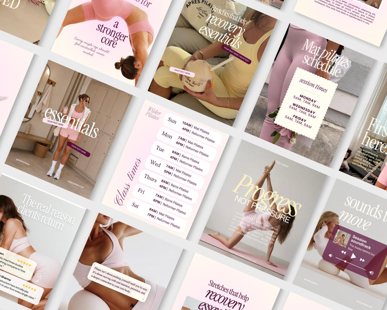 Pilates Instagram Templates - preview 3