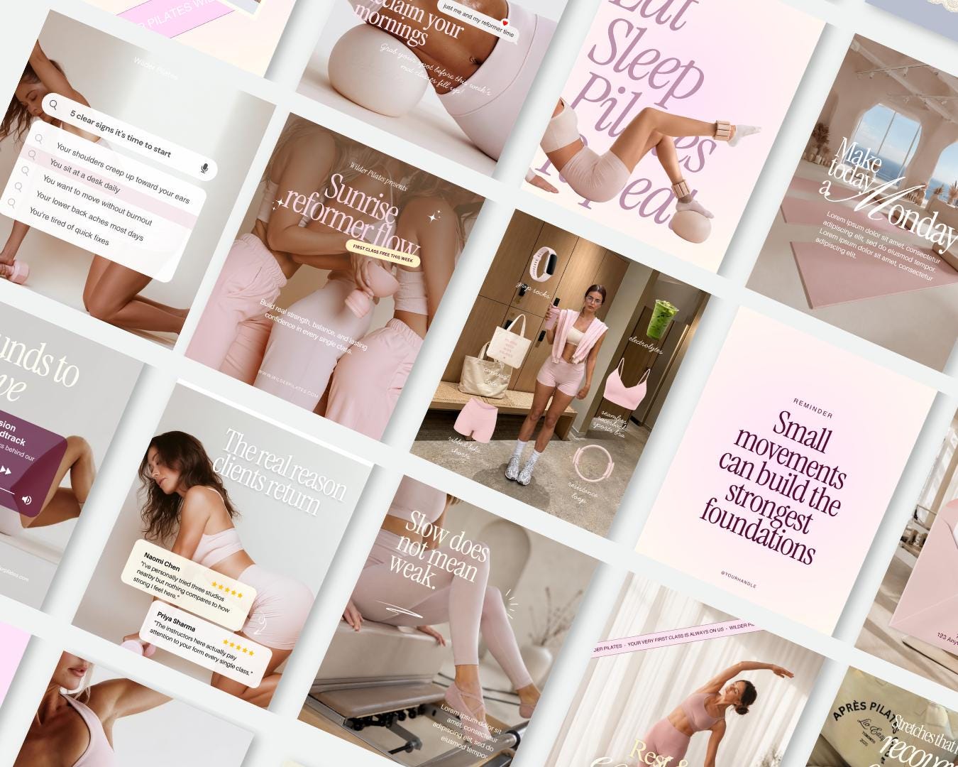 Pilates Instagram Templates - preview 2