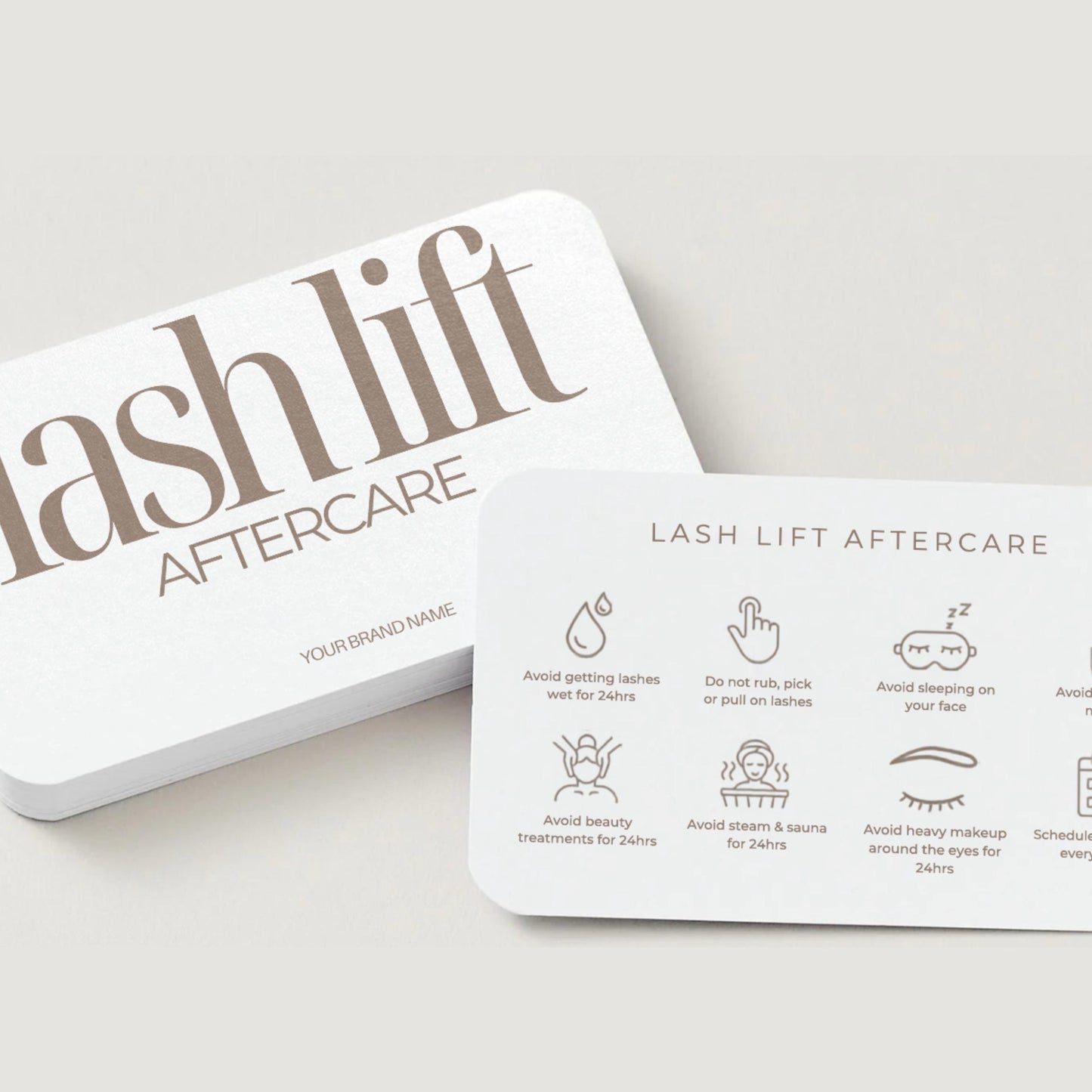 Lash Lift Aftercare Cards
