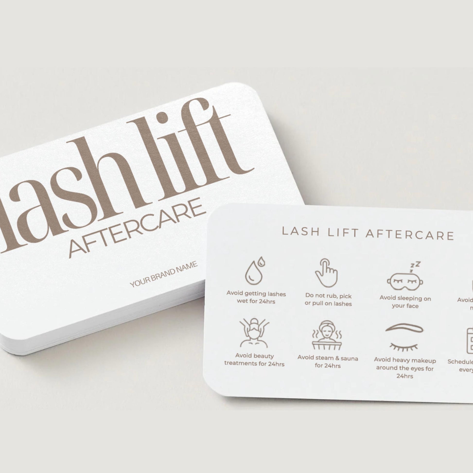 Lash Lift Aftercare Cards