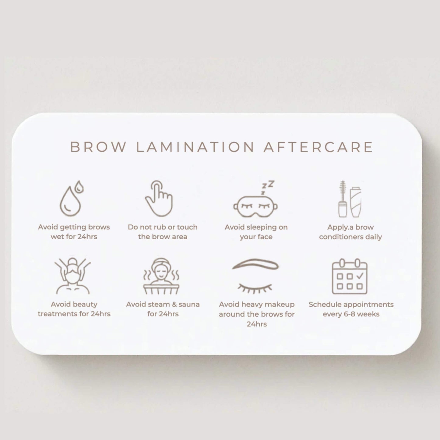 Brow Lamination Aftercare Cards - preview 5