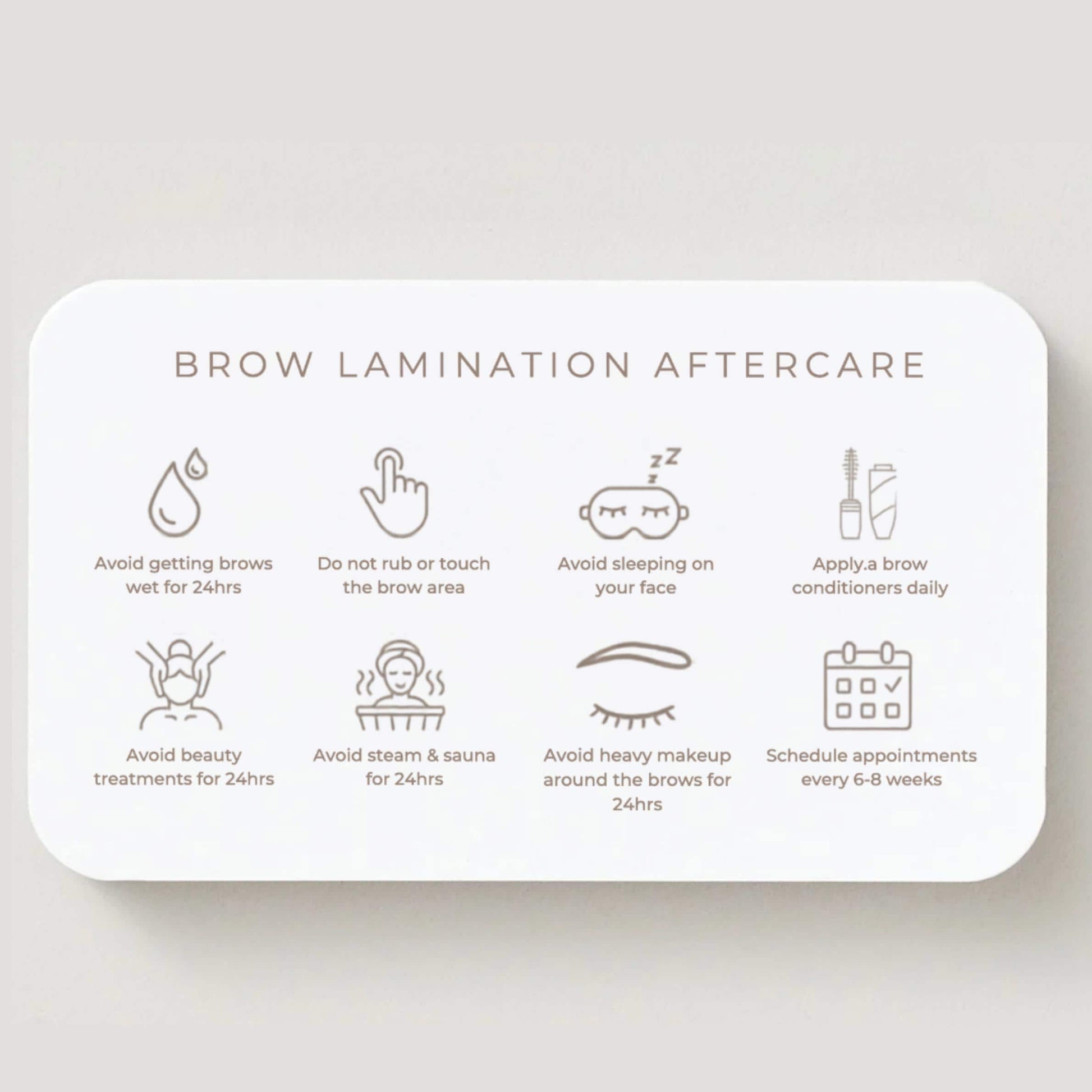 Brow Lamination Aftercare Cards - preview 5