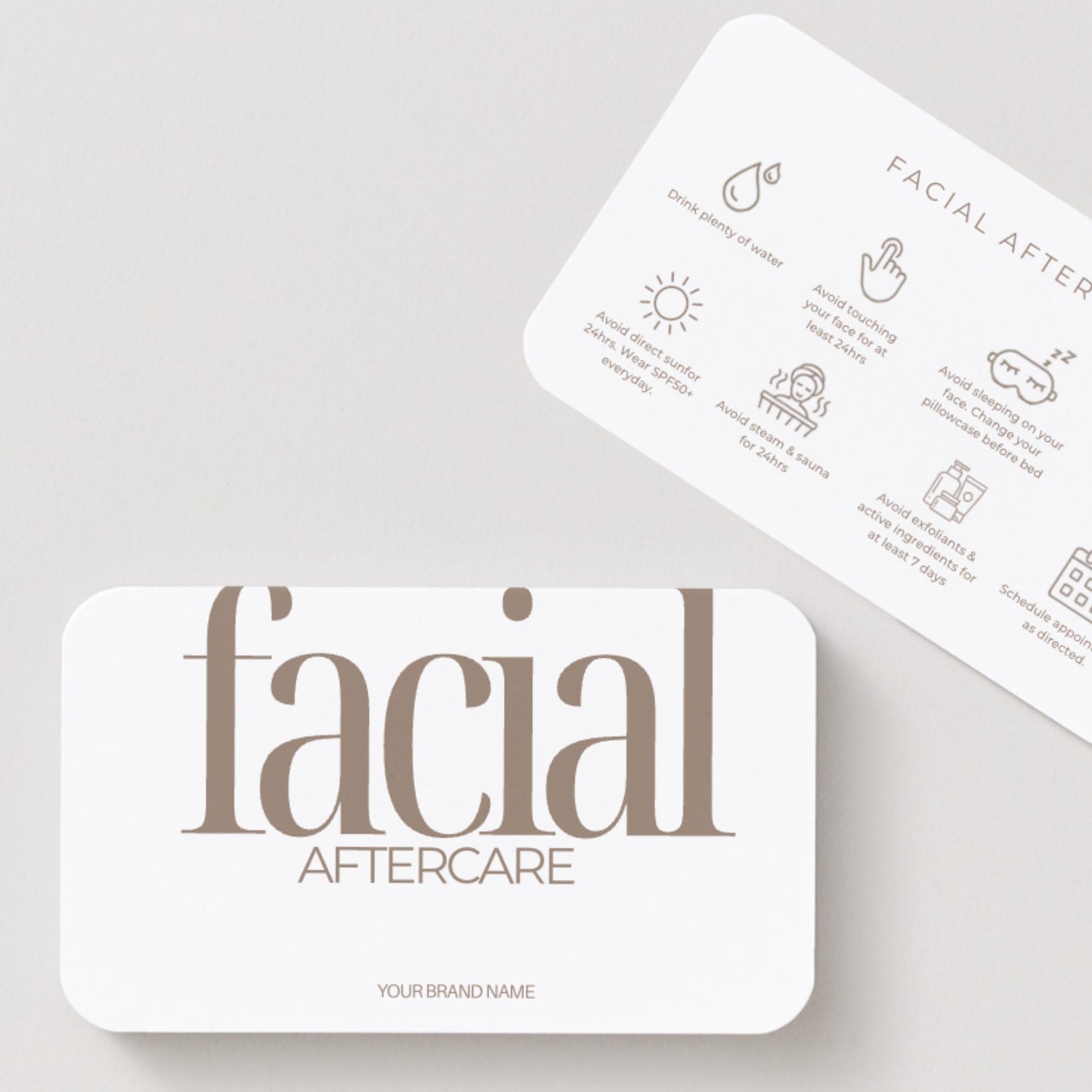Facial Aftercare Cards | Skincare After Treatment Care Card - preview 5