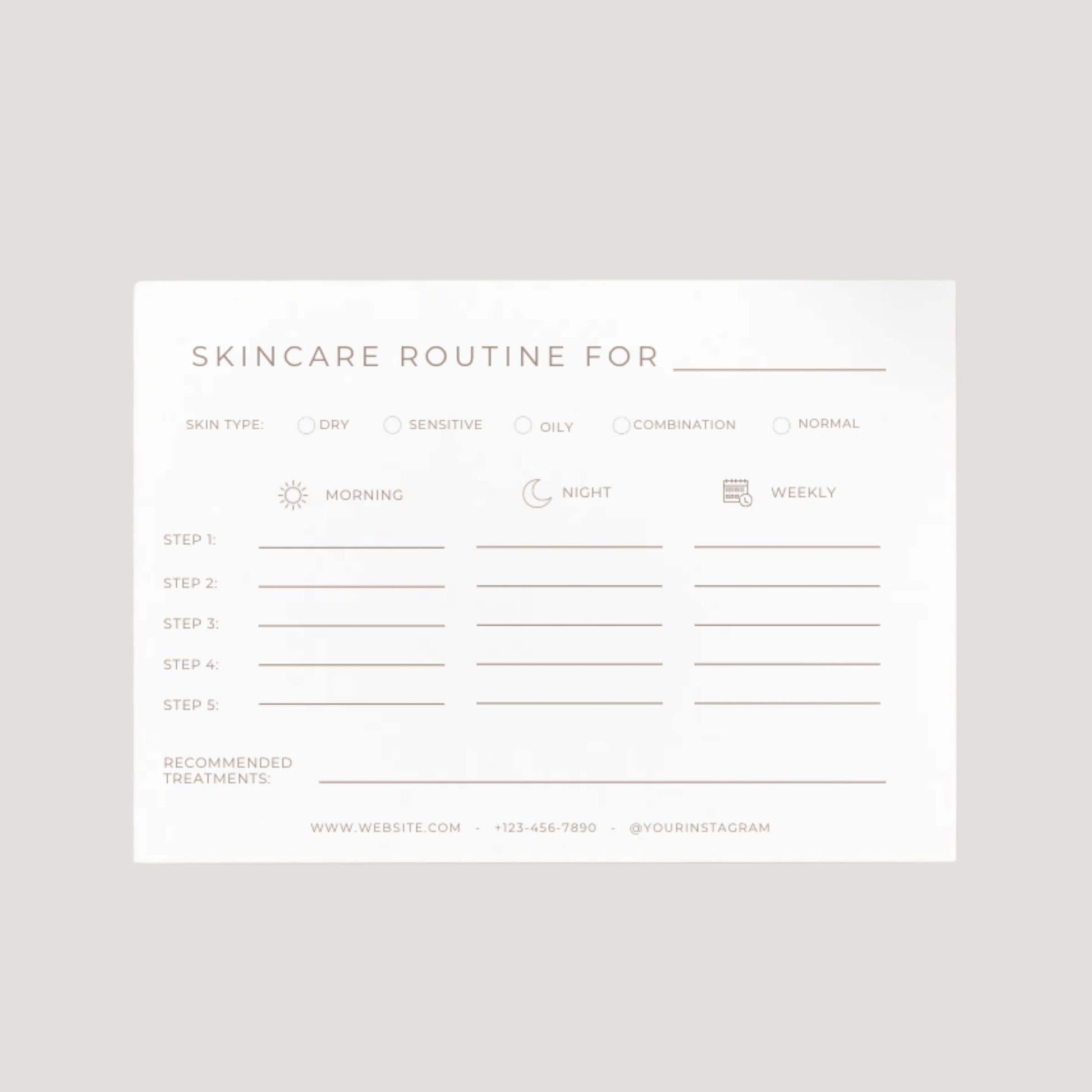 Editable Skincare Routine Card for Estheticians And - preview 5