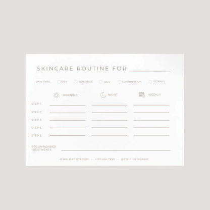 Editable Skincare Routine Card for Estheticians And - preview 5