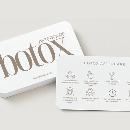 Botox Aftercare Cards | Editable Anti-Wrinkle Care Card