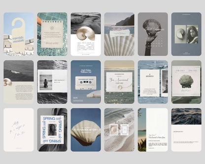 Ocean Vibe Instagram Templates Canva - preview 2