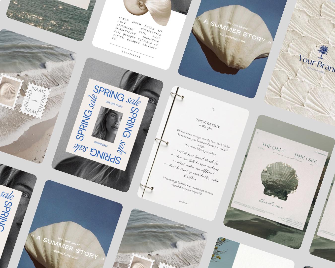Ocean Vibe Instagram Templates Canva - preview 3