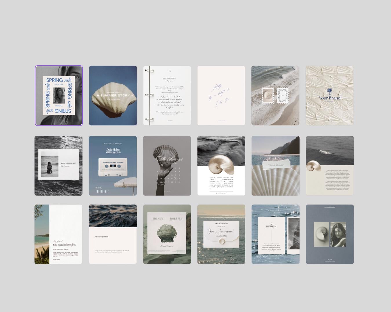 Ocean Vibe Instagram Templates Canva - preview 7