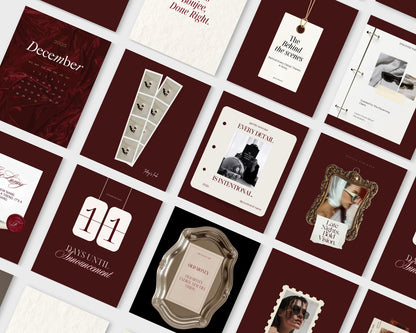 Burgendy Canva Instagram Templates