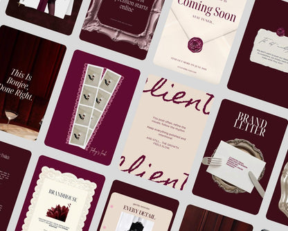 Instagram Canva Templates Burgundy - preview 3