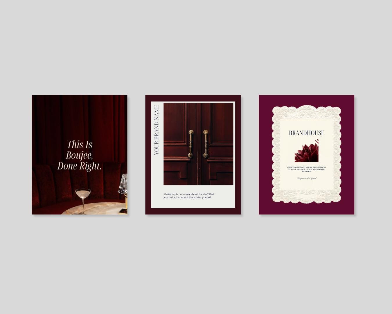 Instagram Canva Templates Burgundy - preview 7