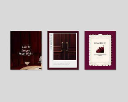 Instagram Canva Templates Burgundy - preview 7