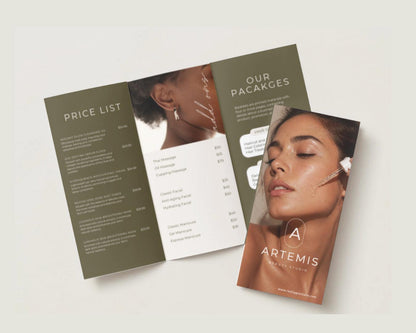 Esthetician Trifold Brochure Template - preview 3