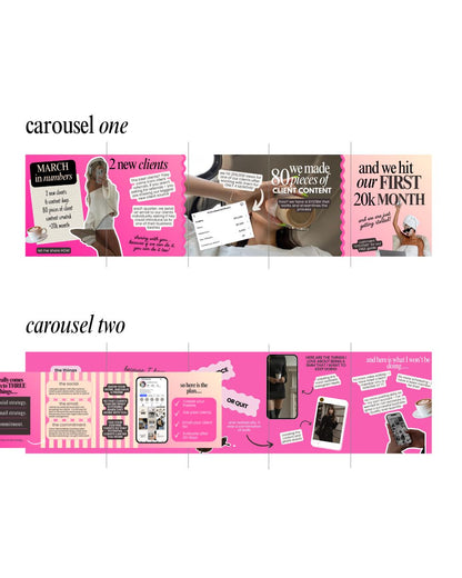 Seamless Instagram Carousel Post Templates - Social Media - preview 3