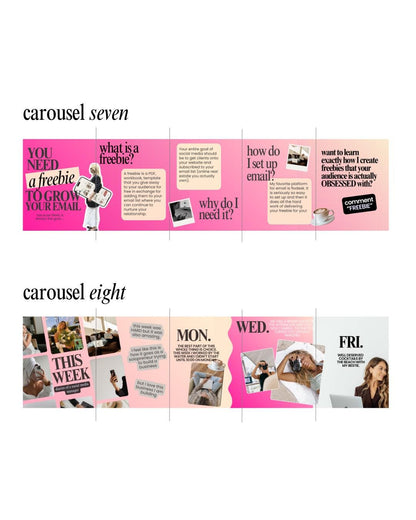 Seamless Instagram Carousel Post Templates - Social Media - preview 6
