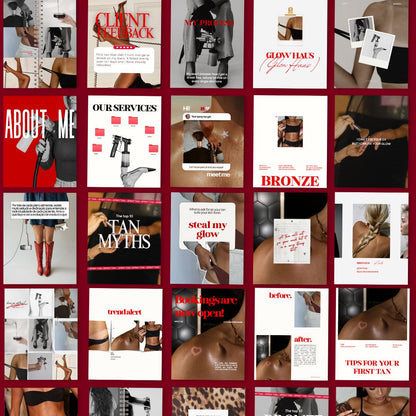 Luxury Spray Tan Instagram Templates, Spray Tanning Templates, Spray Tan Social Media, Spray Tan Branding, Spray Tanning Social Media