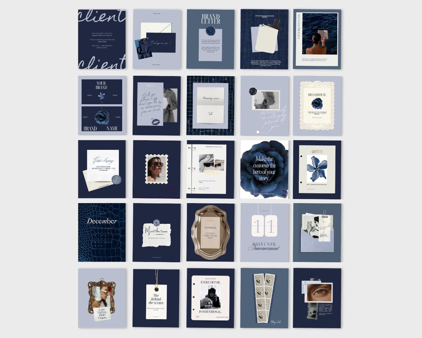 Blue Instagram Templates | 40 Posts - preview 2