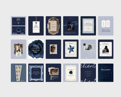 Blue Instagram Templates | 40 Posts - preview 4