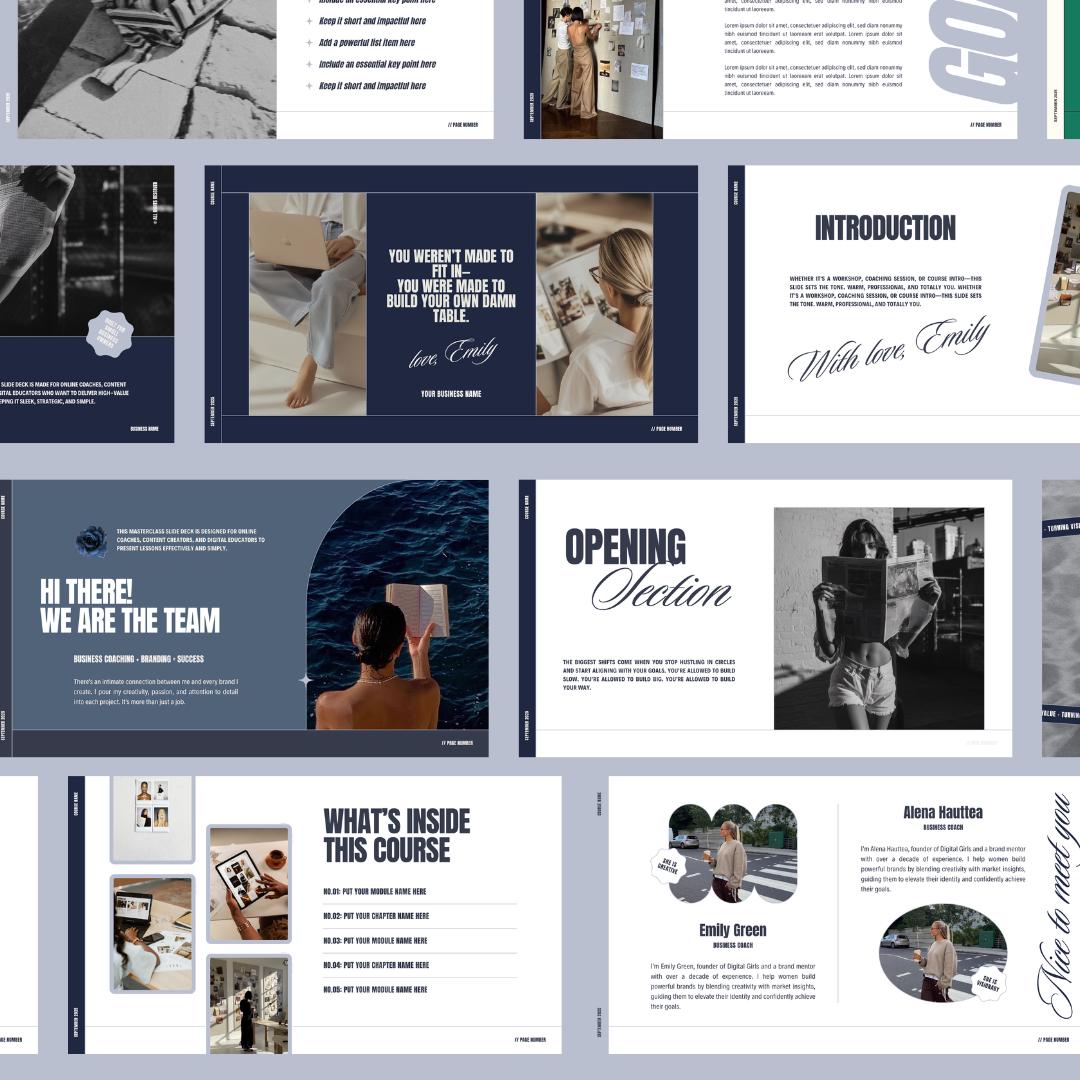 Masterclass Slide Deck Template - preview 3
