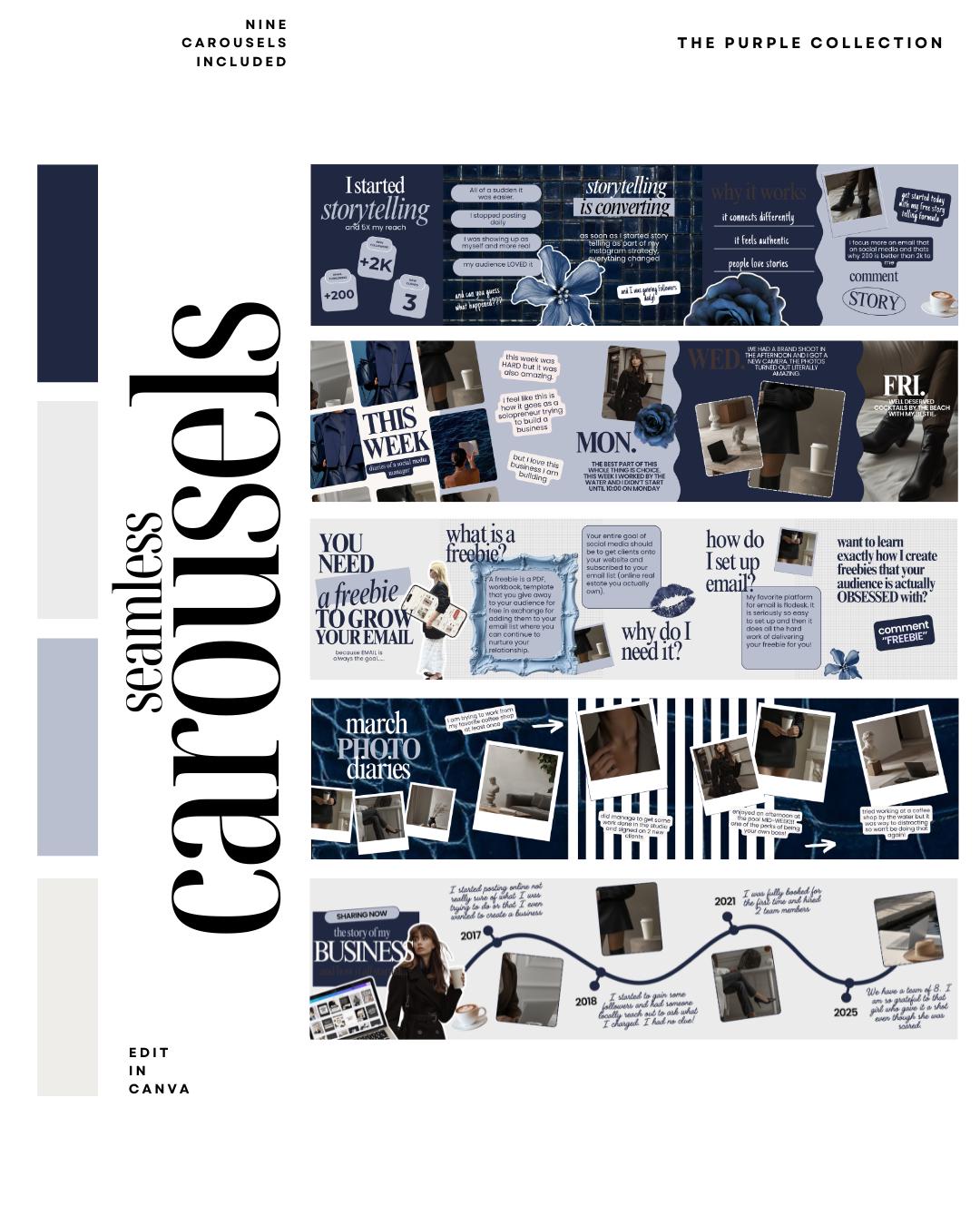 Carousel Templates - Social Media Manager Templates -