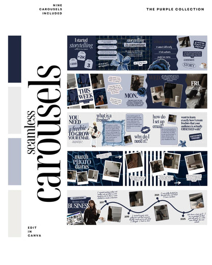 Carousel Templates - Social Media Manager Templates -