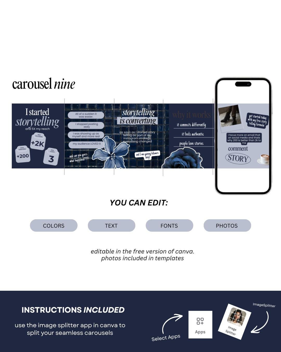 Carousel Templates - Social Media Manager Templates - - preview 7