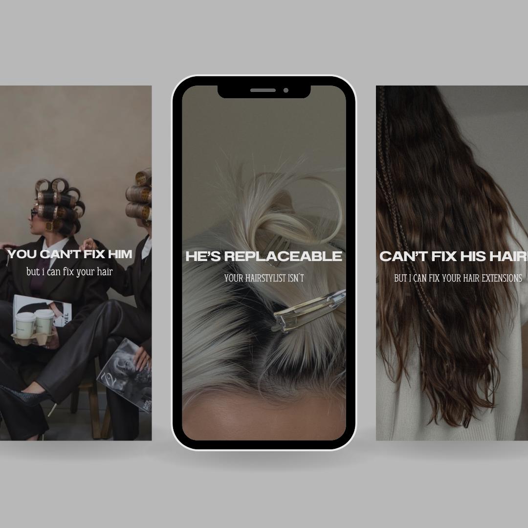 VIRAL Hair Stylist Instagram Templates - preview 2