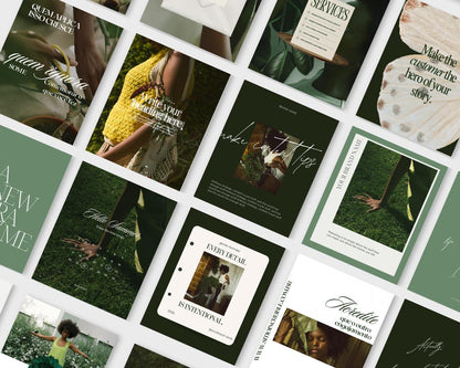 Green Aesthetic Canva Templates for Any Niche |  Modern Feed