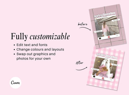 Pink Girly Instagram Templates
