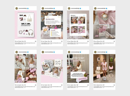 Pink Girly Instagram Templates