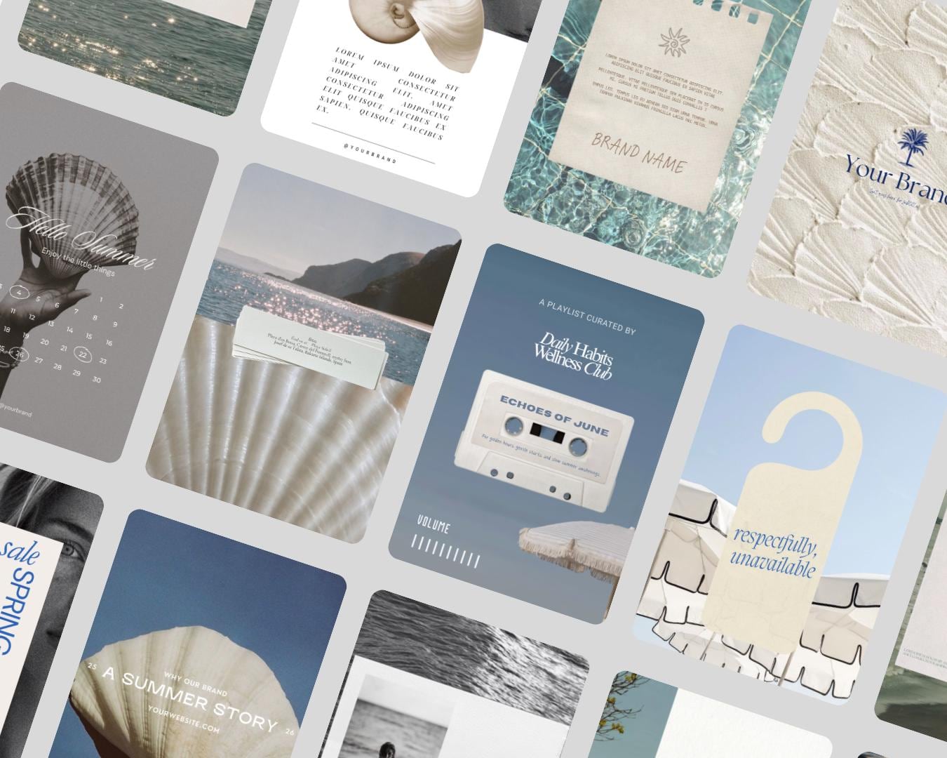 Ocean Vibe Instagram Templates Canva - preview 4