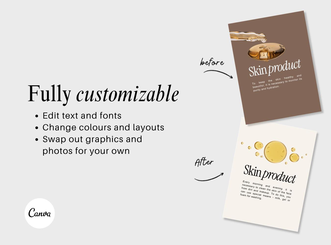 Esthetician Instagram Templates: Skincare Social Media Posts (Canva)