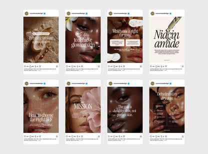 Esthetician Instagram Templates: Skincare Social Media Posts (Canva)