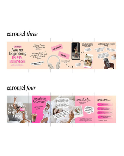 Seamless Instagram Carousel Post Templates - Social Media - preview 4