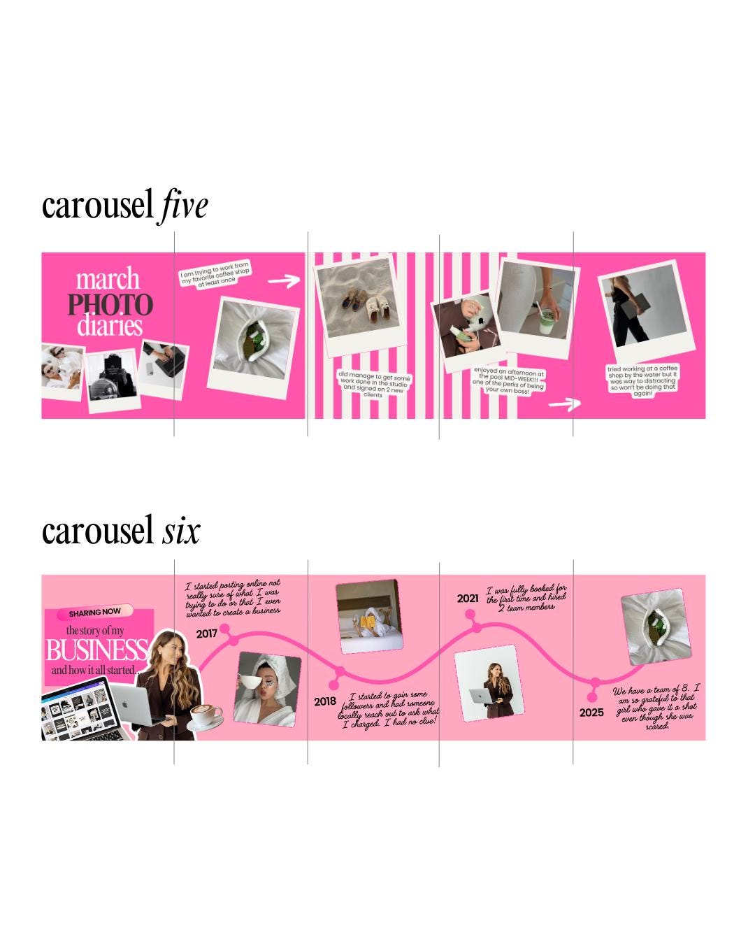 Seamless Instagram Carousel Post Templates - Social Media - preview 5