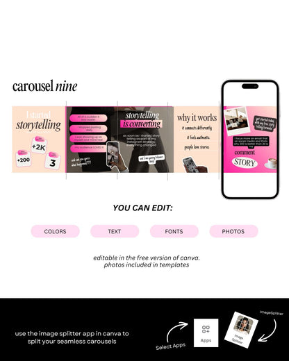 Seamless Instagram Carousel Post Templates - Social Media - preview 7