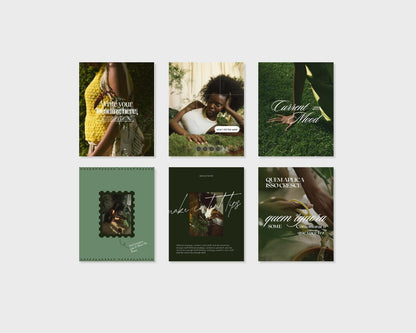 Green Aesthetic Canva Templates for Any Niche |  Modern Feed