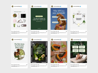 Health Wellness Instagram Canva Templates for Content Creators Influencers Viral Health Holistic Social Media Content Canva Post UGC