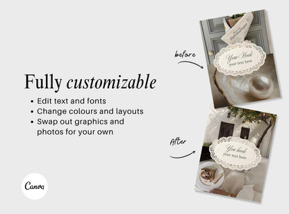 Neutral Beige Canva Instagram Templates | Old Money Luxury (Digital Download)